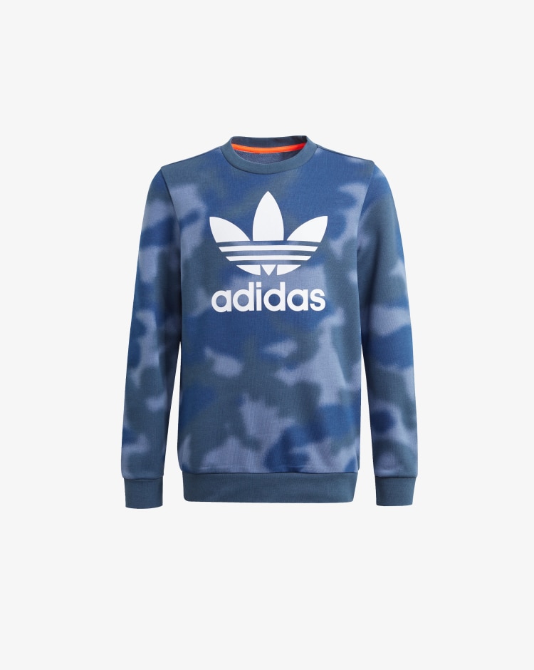 Adidas Felpa Allover Print Camo Crew Bambino