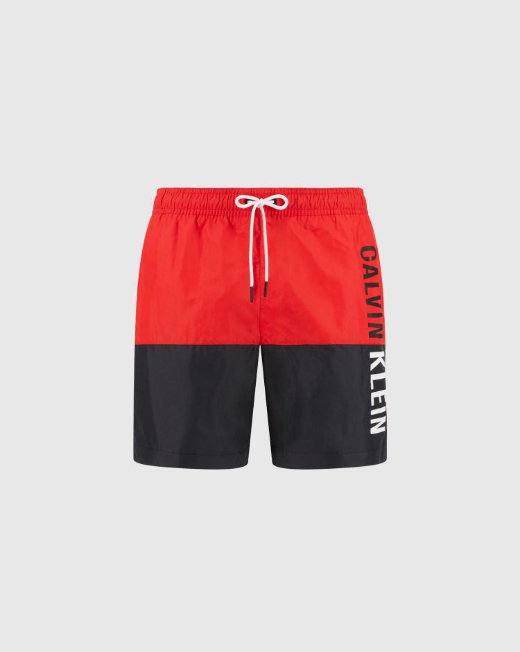 Calvin Klein Costume Con Coulisse Color Block Rosso Uomo