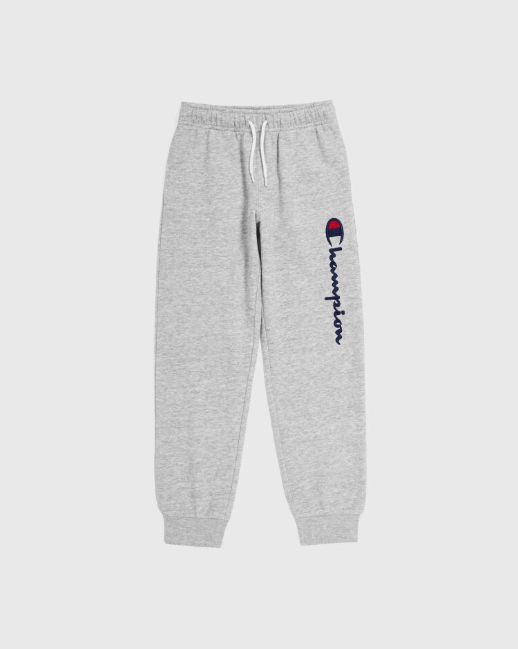 Champion Pantaloni Da Tuta Primaverili Con Logo Ricamato Grigio Bambino