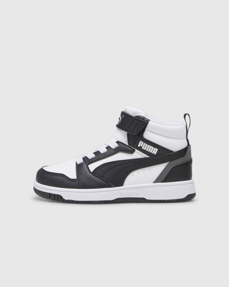 Puma Rebound V6 Mid Ac+ Bianco Nero Bambino