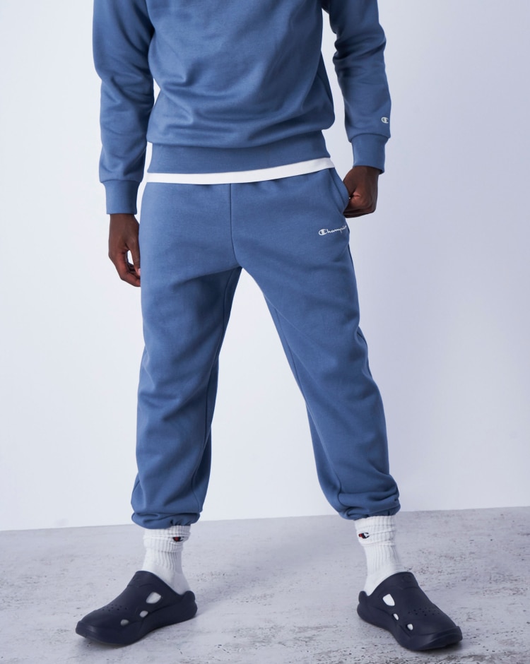 Champion Pantaloni Con Polsino Eco Future Elastico Custom Fit Blu Uomo