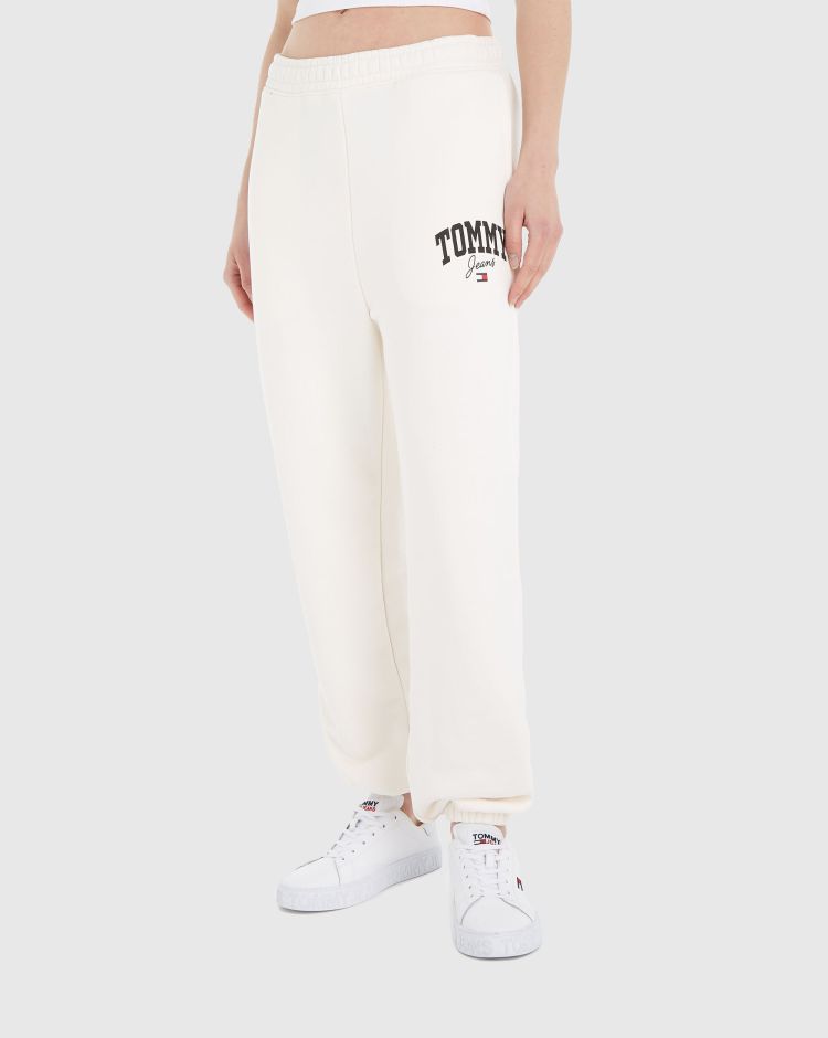 Tommy Hilfiger Pantaloni della Tuta Relaxed New Varsity Bianco Donna