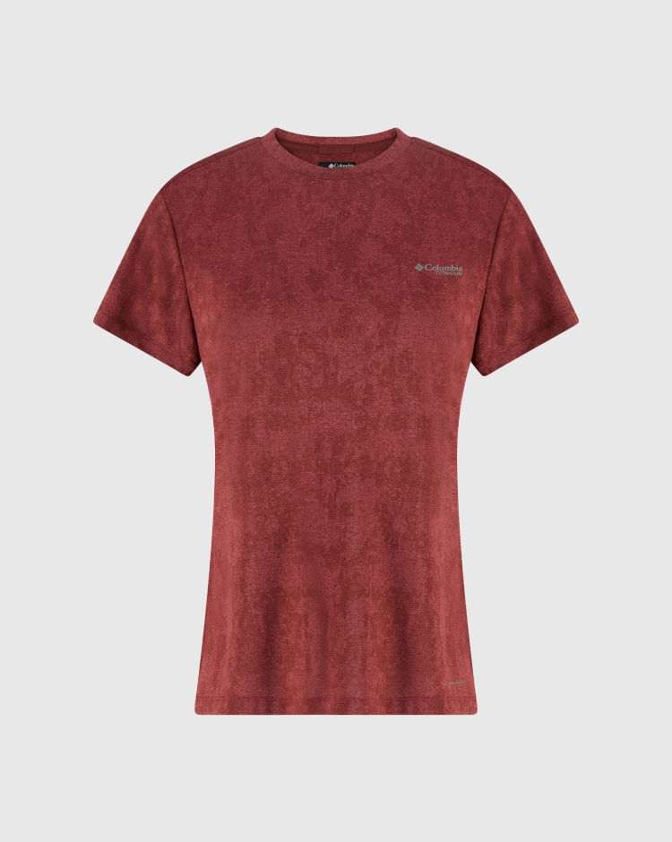 Columbia T-shirt tecnica Bluebird Canyon Rosso Donna