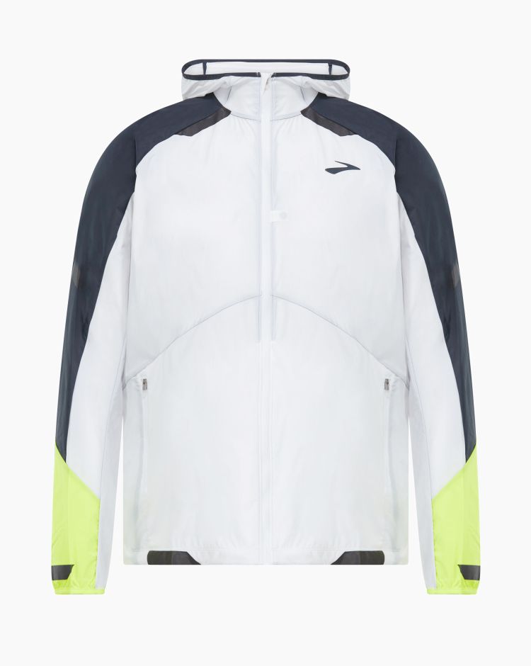 Brooks Run Visible Convertible Jacket Bianco Uomo