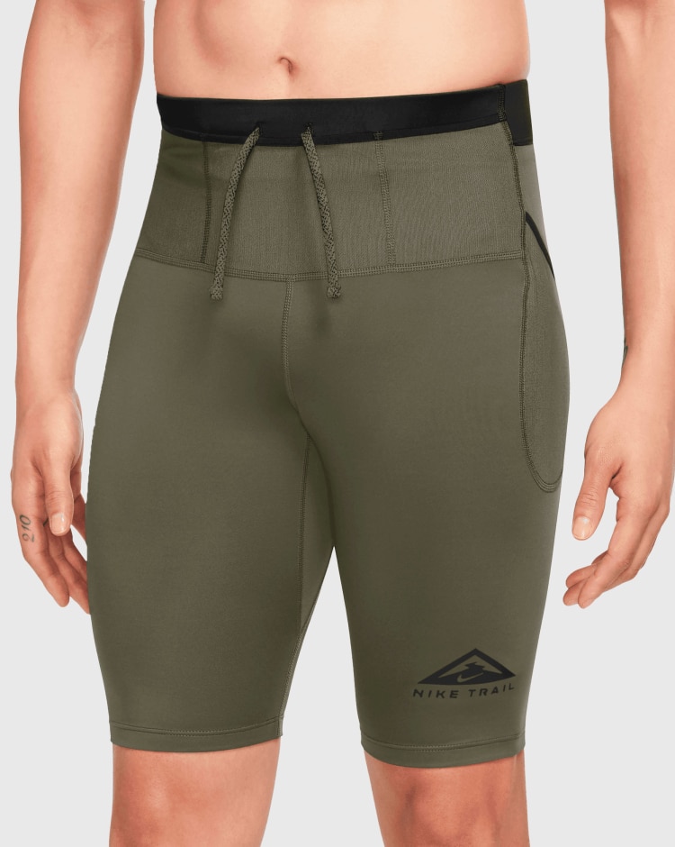 Nike Trail Tights Da Running Lava Loops Dri-Fit Verde Uomo