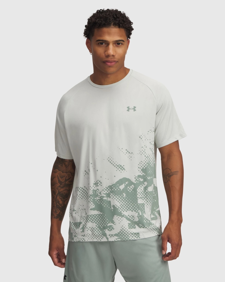 Maglia a maniche corte UA Tech Fade Verde Uomo