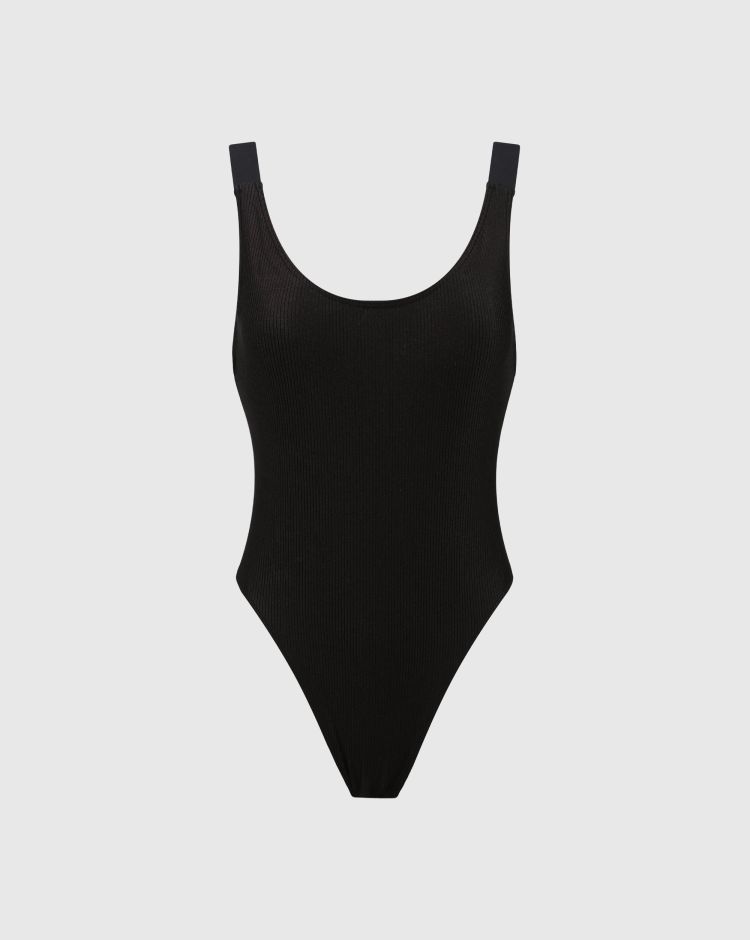 Calvin Klein Scoop Back One Piece Nero Donna