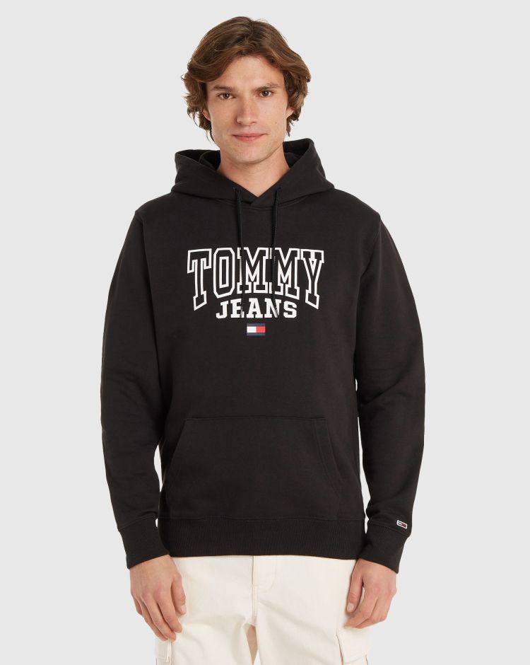 Tommy Hilfiger Felpa con Cappuccio Regular Entry Graphic Nero Uomo