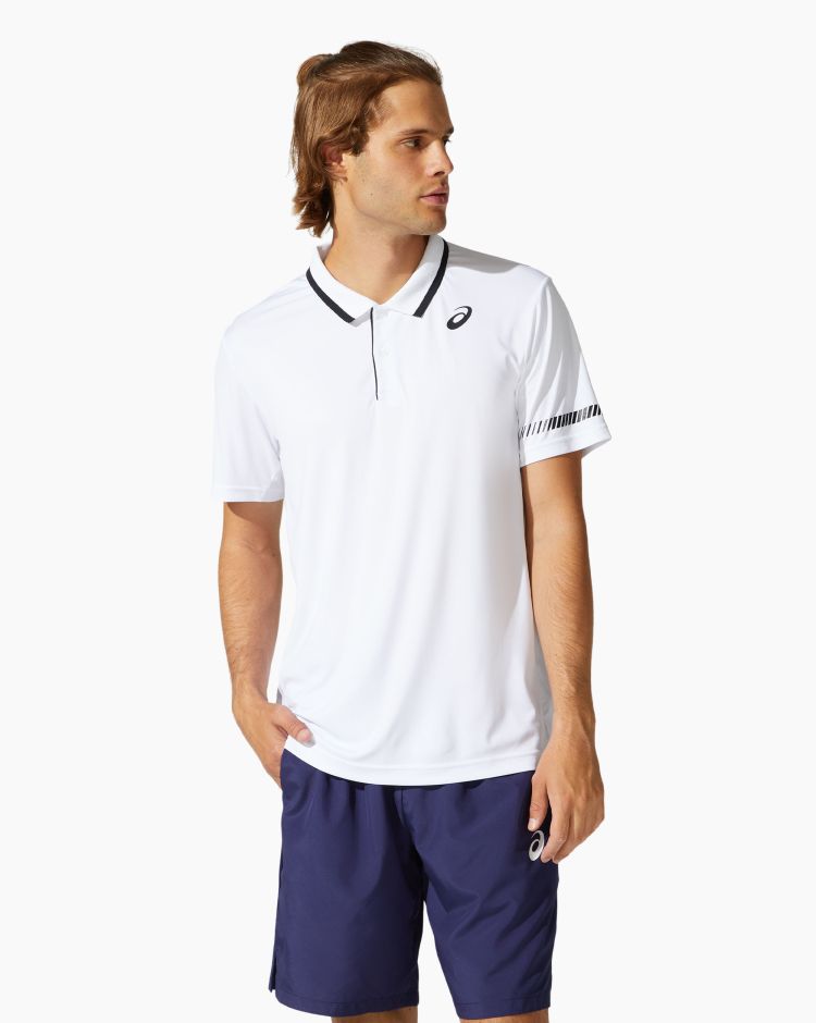 Asics Court Polo Shirt Bianco Uomo