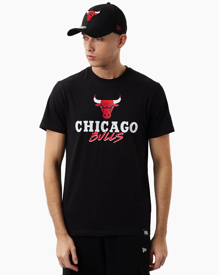 New Era T-Shirt NBA Script Nero Uomo