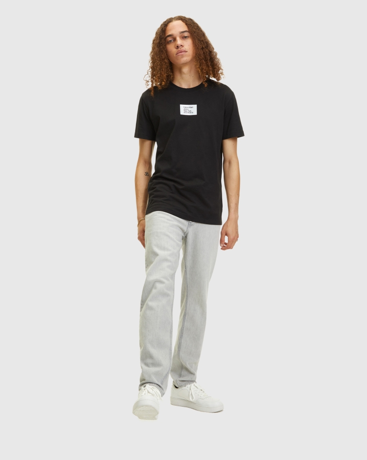 Calvin Klein T-Shirt Micro Monologo Nero Uomo