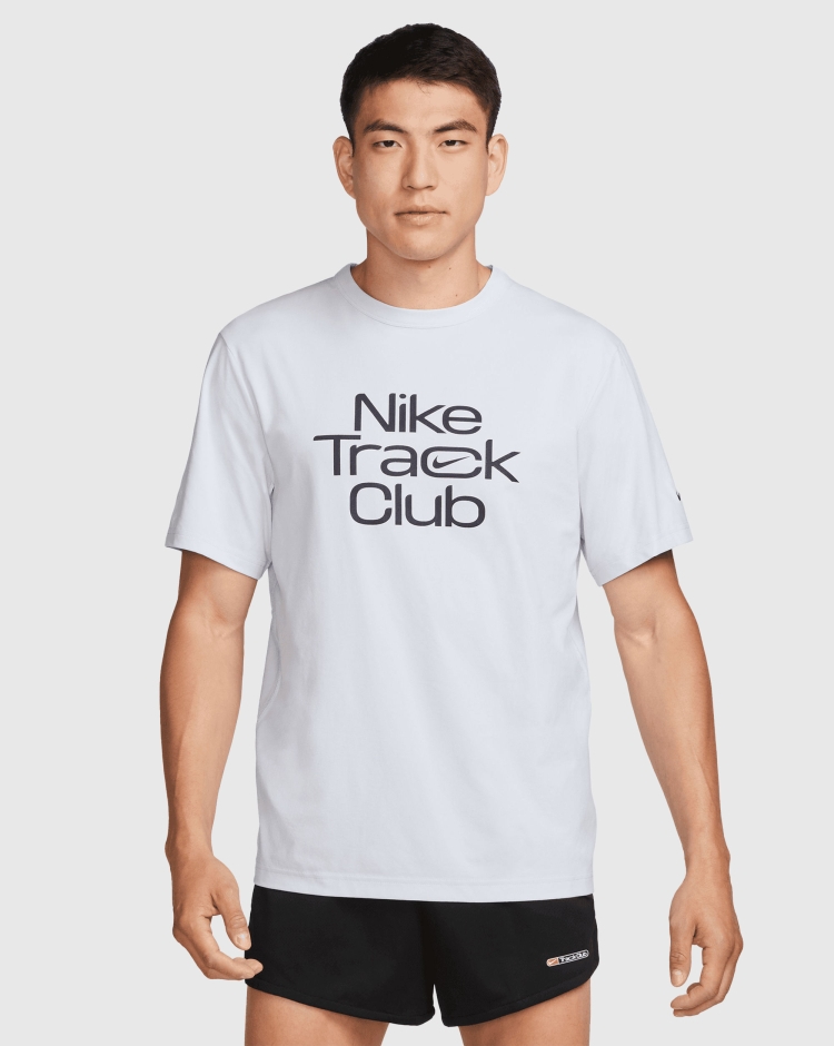 Nike T-Shirt Dri-FIT Nike Track Club Bianco Uomo
