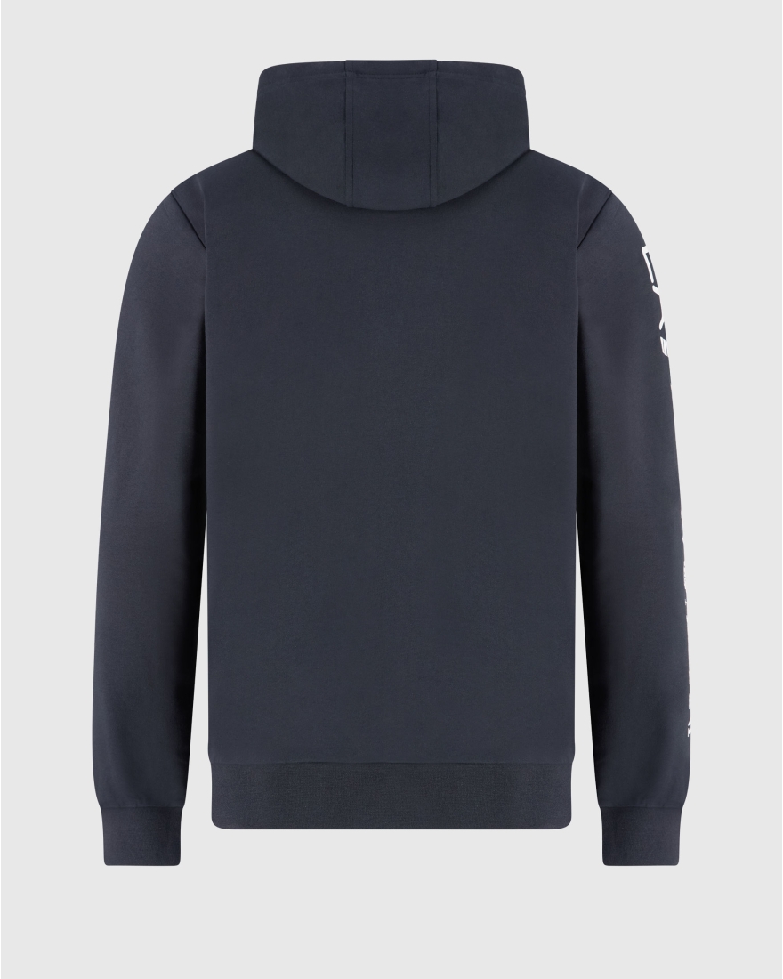 Emporio Armani EA7 Felpa in cotone Logo Series con cappuccio Blu Uomo Blu Game7Athletics