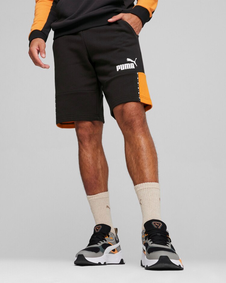 Puma Shorts Essentials Block Tape Nero Uomo