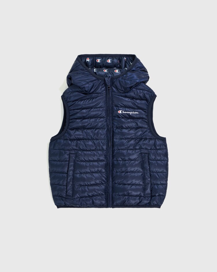 Champion Gilet Con Cappuccio Blu Bambino