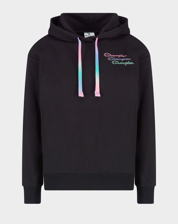 Champion Felpa Con Cappuccio Box Block Nero Donna