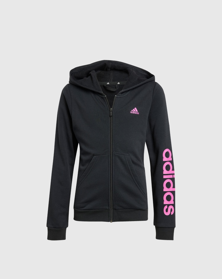 Giacca adidas nera con cappuccio 2025