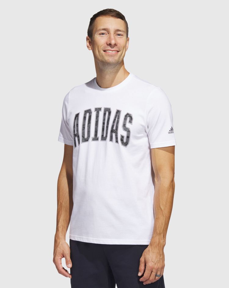 Adidas T-shirt Sportswear Camo Bianco Uomo