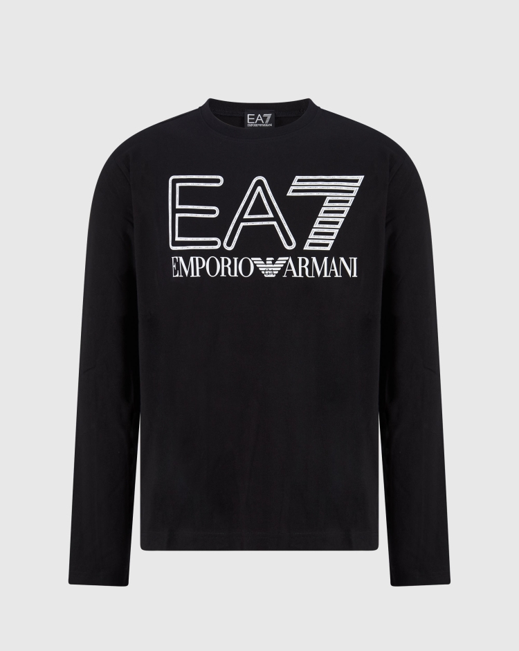 Emporio Armani EA7 T-Shirt Oversize Train Logo Series Nero Uomo