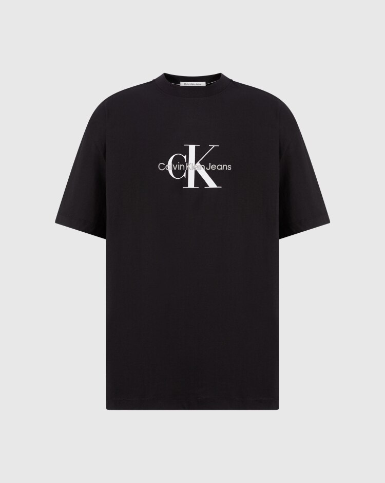 Calvin Klein T-Shirt Monologo Oversized Nero Uomo