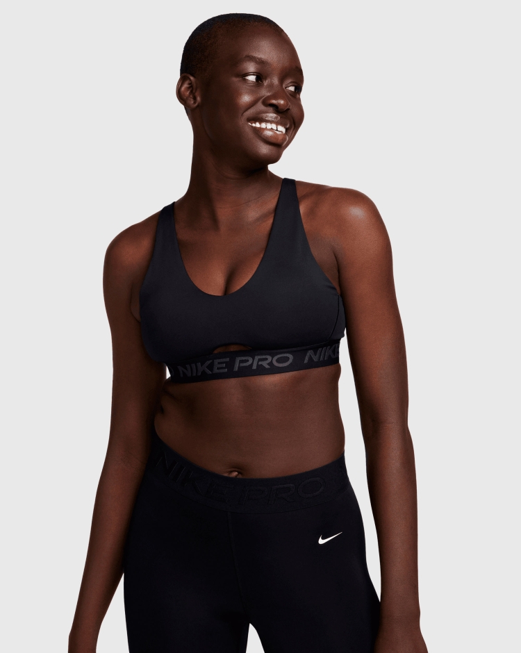 Nike Pro Indy Plunge Sports Bra Nero Donna