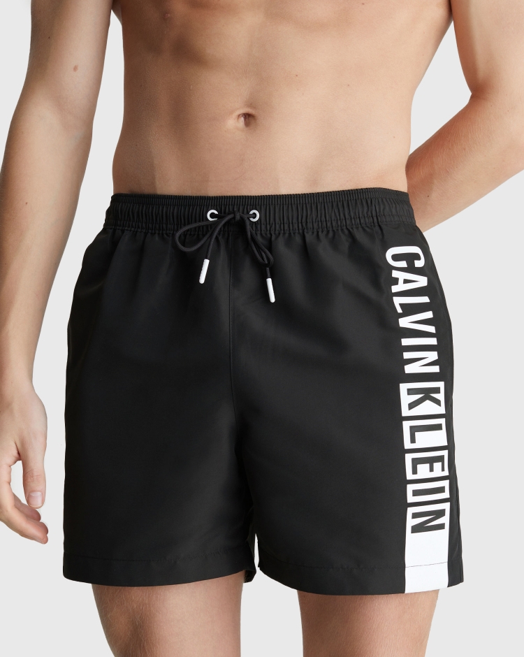 Calvin Klein Pantaloncini Da Bagno Con Cordoncino Medio - Intense Power Nero Uomo