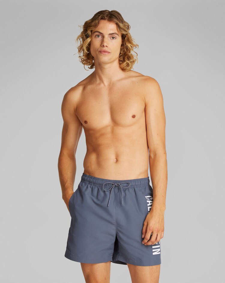 Pantaloncini da bagno con cordoncino medio Grigio Uomo