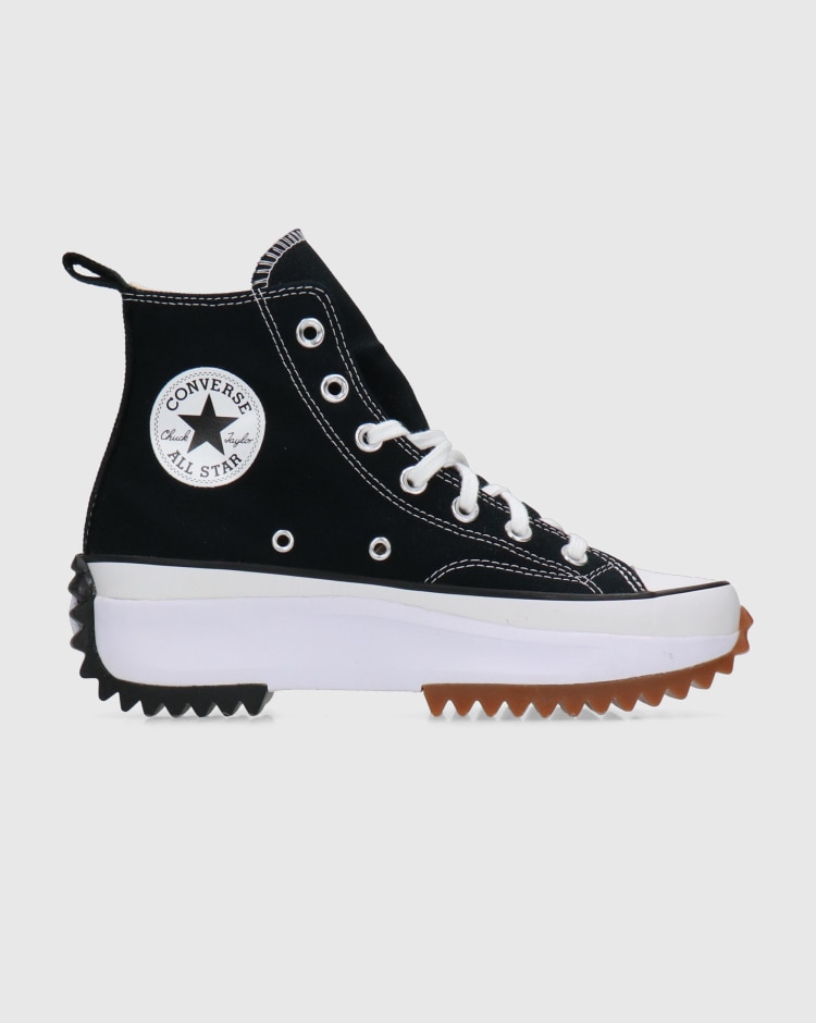 Converse Run Star Hike Platform Hi Canvas Nero Donna