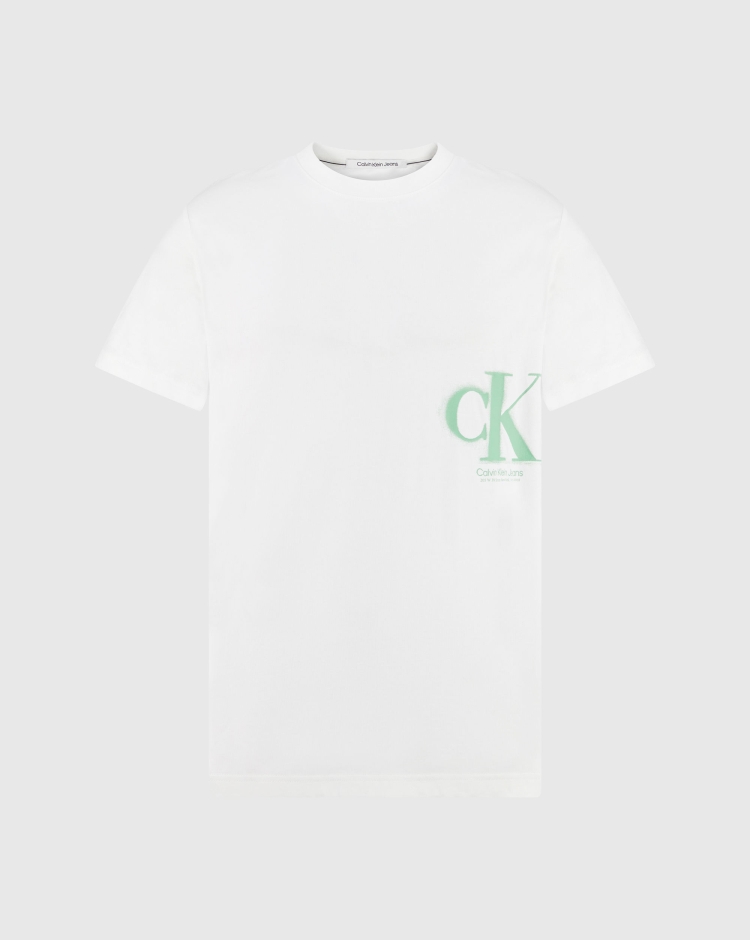 Calvin Klein T-Shirt Spray Bianco Uomo