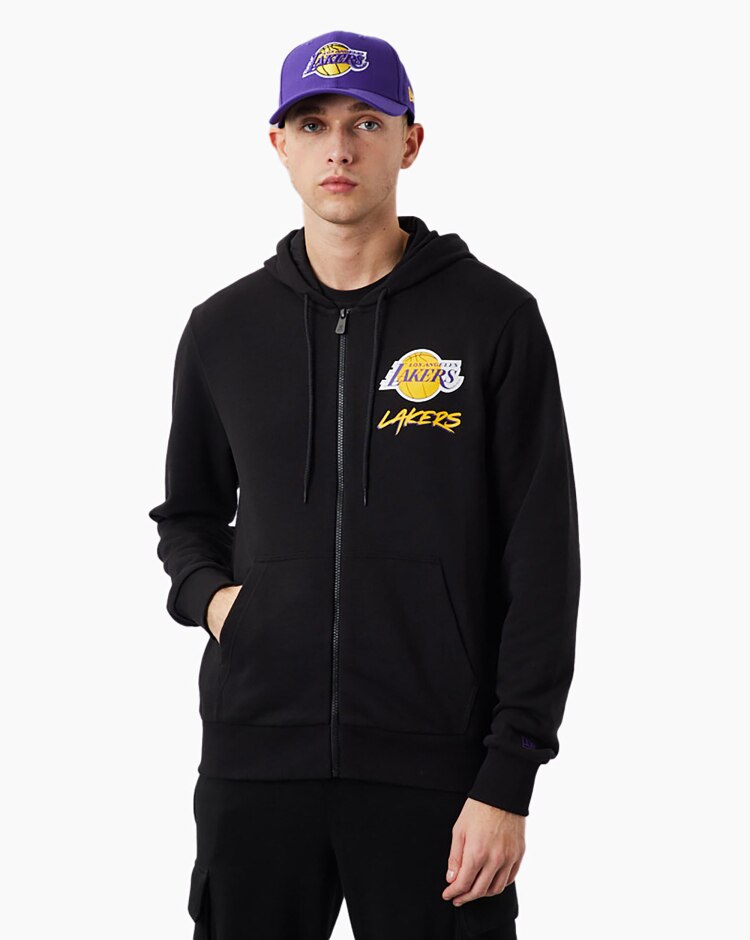 New Era Felpa NBA Los Angeles Lakers Nero Uomo