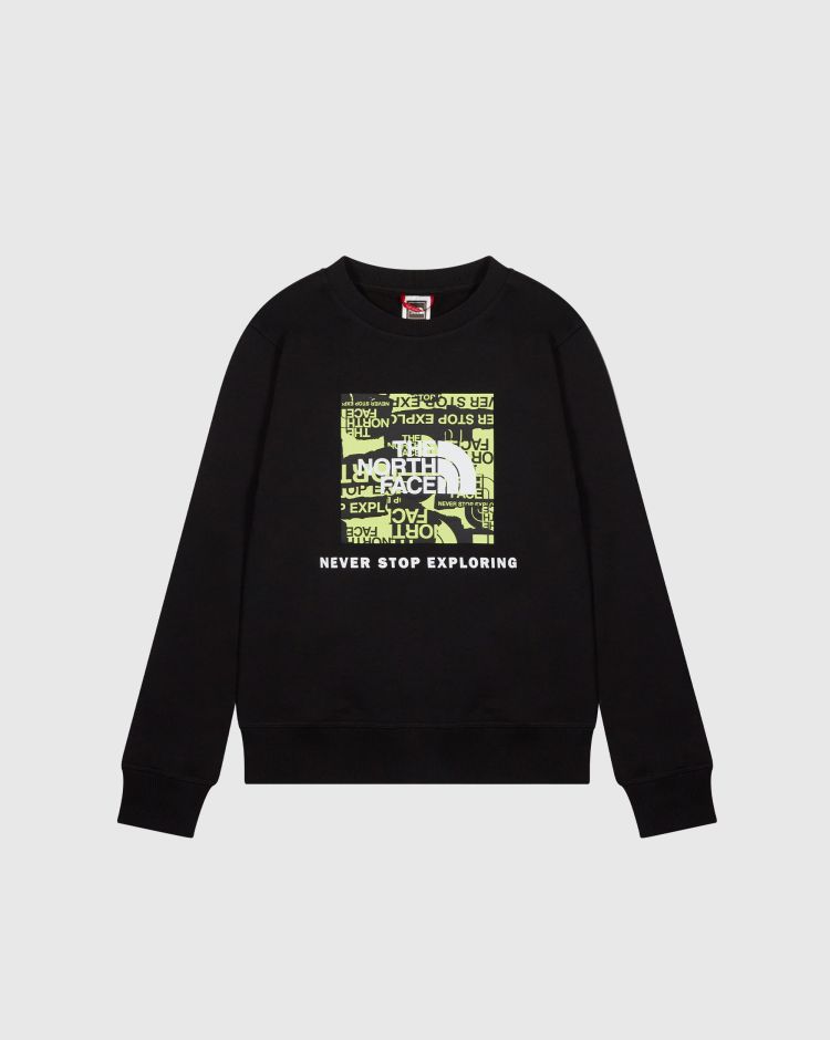 The North Face Felpa Girocollo Redbox Nero Bambino