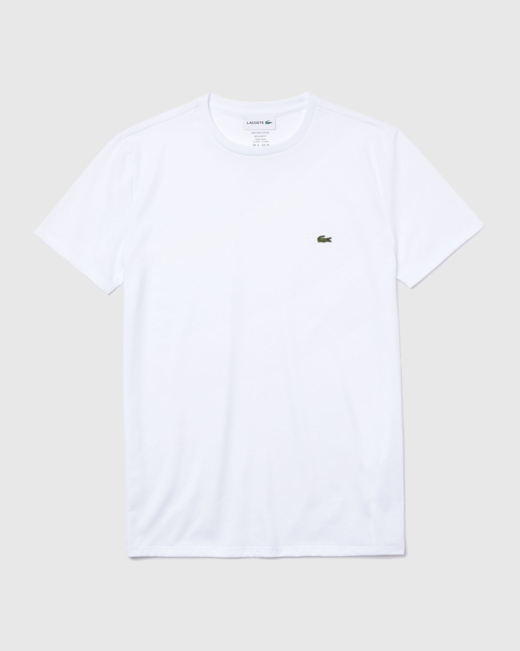 Lacoste T-Shirt Pima Bianco Uomo