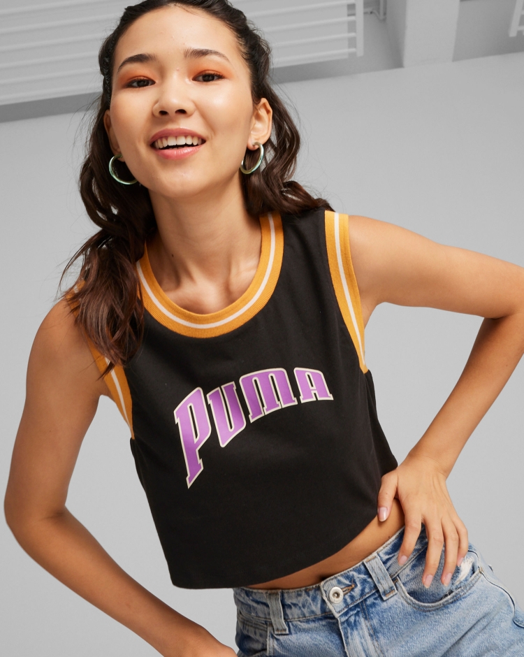 Puma Crop Top Team Nero Donna