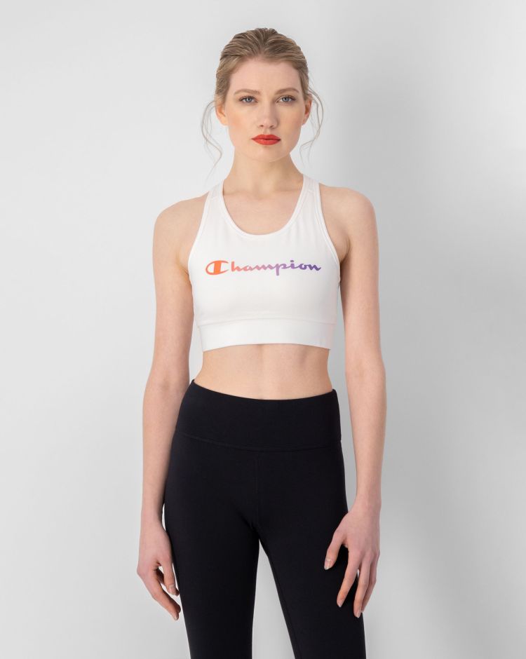 Champion Reggiseno Sportivo A Sostegno Leggero Bianco Donna
