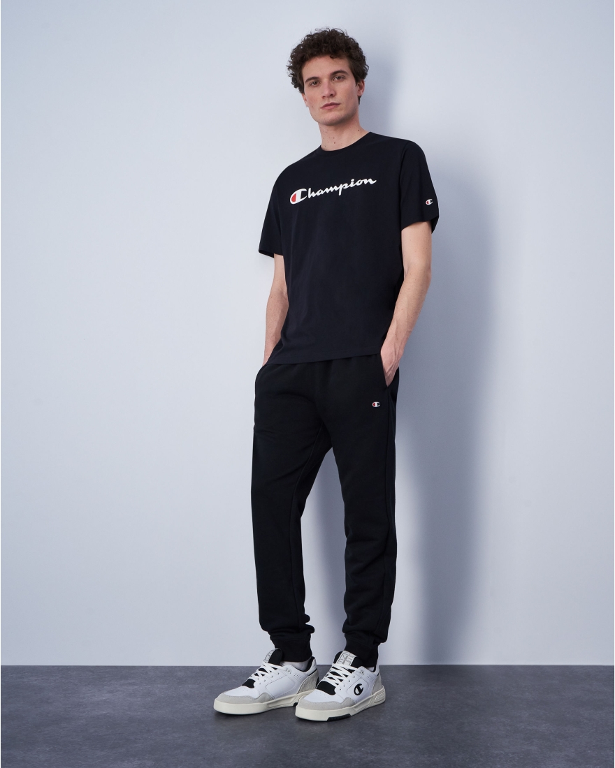 Champion Pantaloni Da Tuta C Logo Essenziali Nero Uomo Nero Game7Athletics