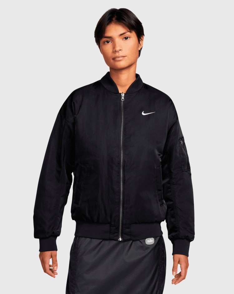 Nike Giacca Bomber Varsity 2 in 1 Nero Donna