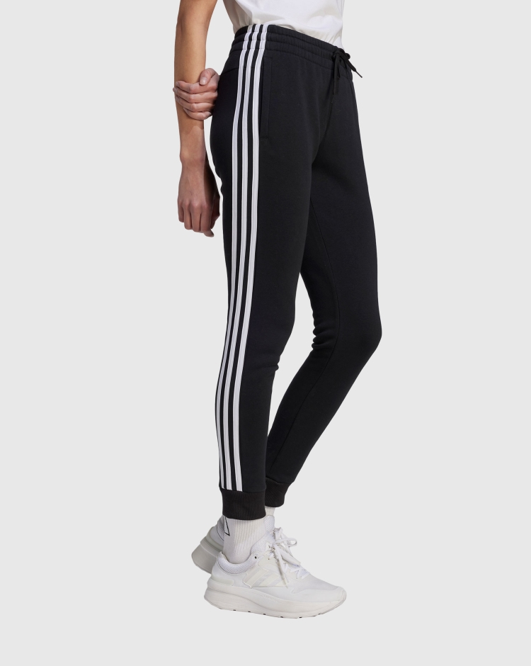 Adidas Pantaloni 3-Stripes Fleece Nero Donna