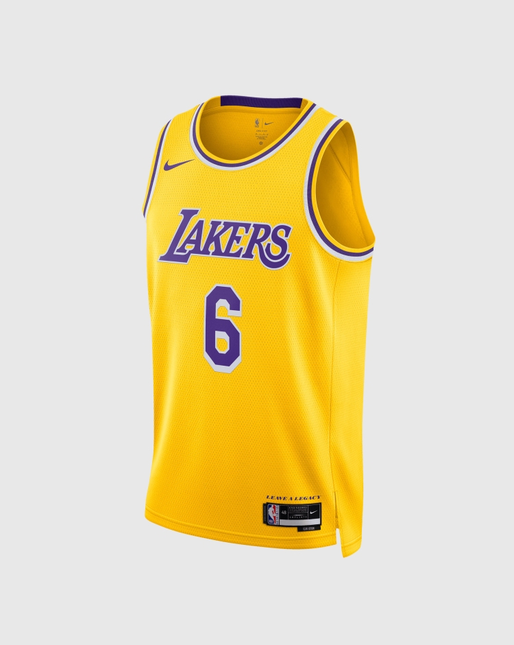 Nike NBA Canotta Los Angeles Lakers Icon Edition 2022/23 James Giallo Uomo