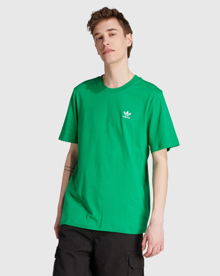 Adidas Originals T-shirt Trefoil Essentials Verde Uomo