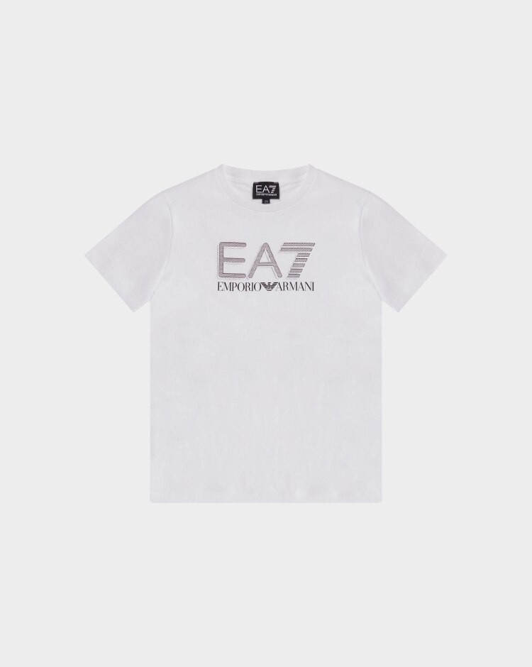 Emporio Armani EA7 T-Shirt Train Visibility Bianco Bambino