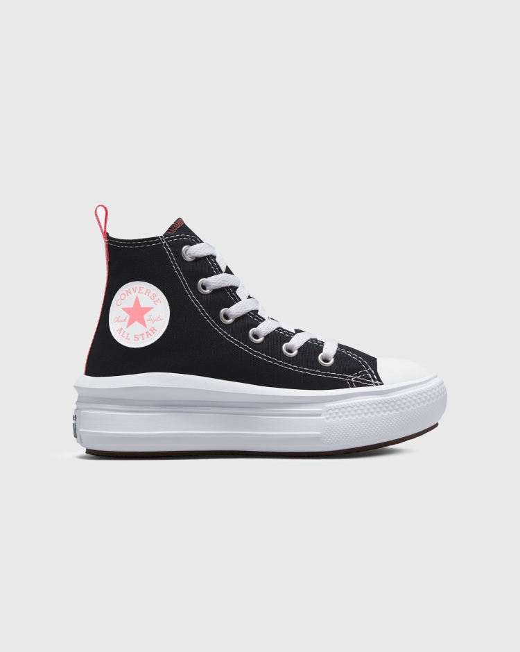 Converse Chuck Taylor All Star Move Platform Nero e Rosa Bambina