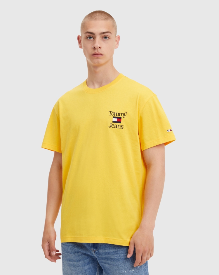 Tommy Hilfiger T-Shirt Relaxed Logo Giallo Uomo