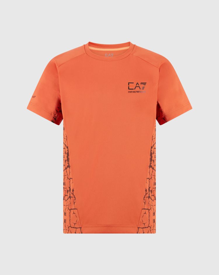 Emporio Armani EA7 T-Shirt da Padel Arancio Uomo