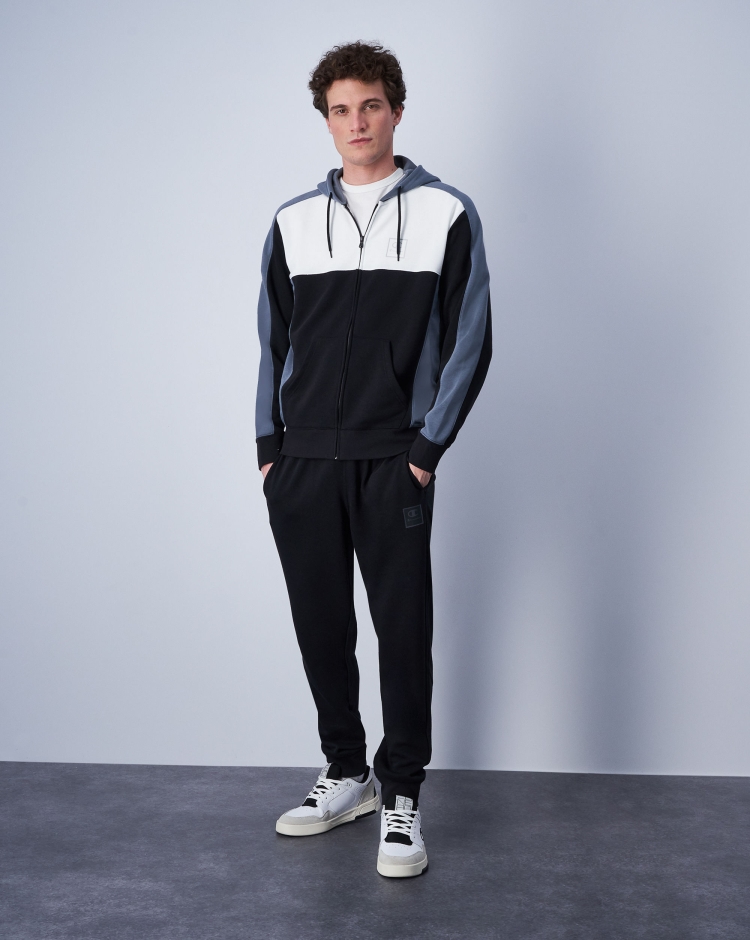 Champion Tuta Full-Zip Color Block Nero Uomo