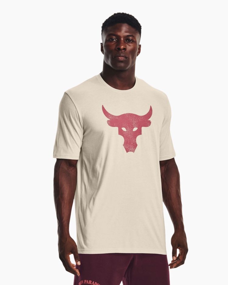Under Armour T-Shirt Project Rock Brahma Bianco Uomo