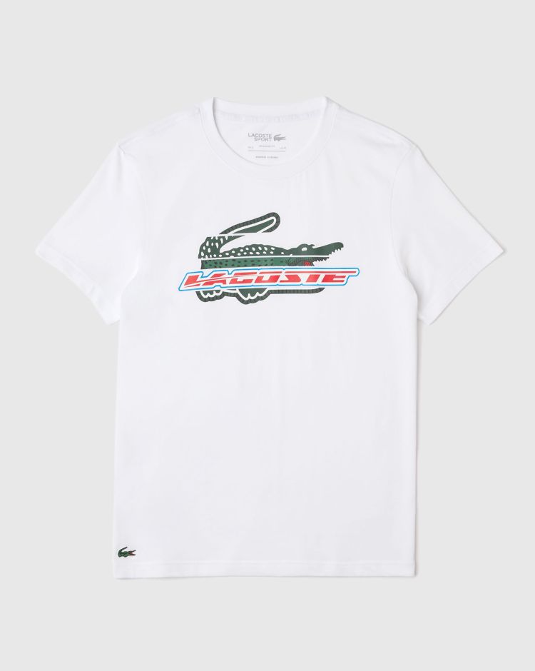 Lacoste T-shirt da uomo regular fit in cotone biologico Bianco Uomo