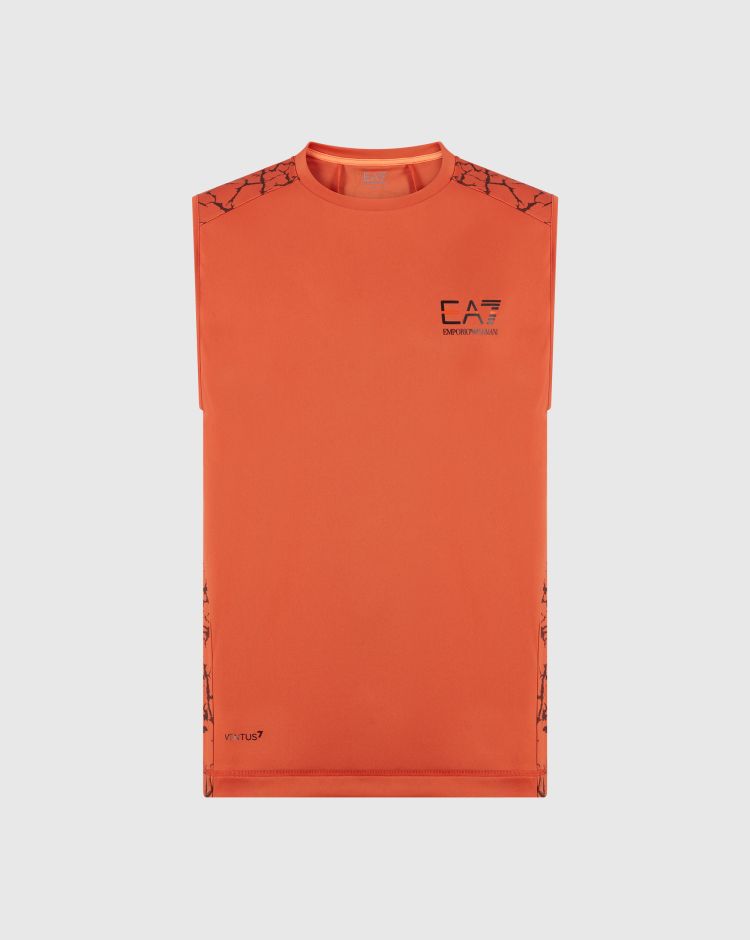Emporio Armani EA7 Canotta da Padel Arancio Uomo