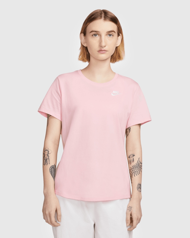 Nike T-Shirt Sportswear Club Rosa Donna