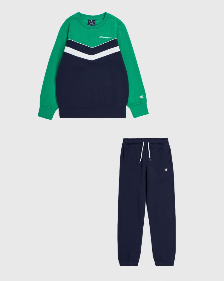 Champion Tuta Girocollo Mini Logo Verde Bambino