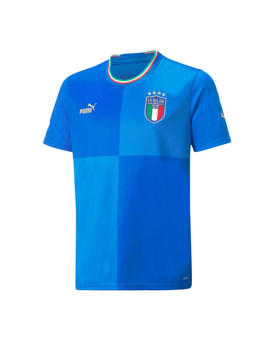 Puma Figc Italia Home Jersey Replica Blu Bambino